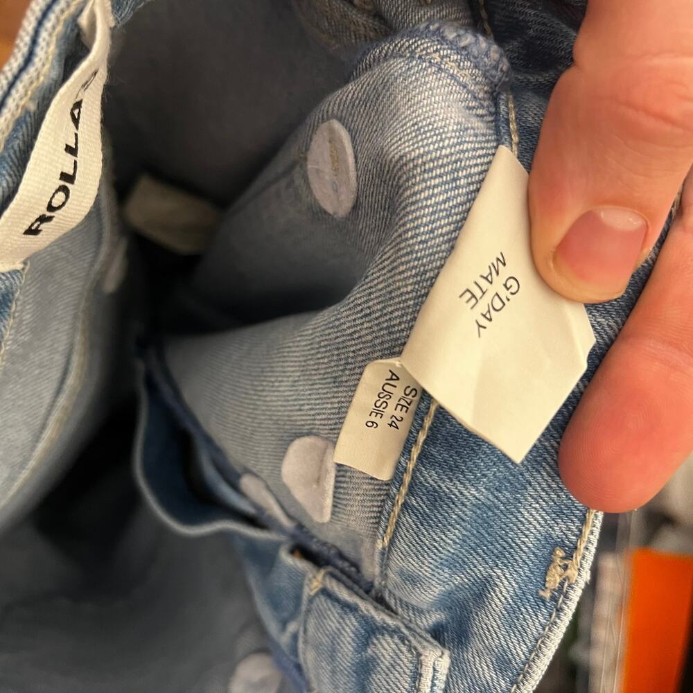 Rolla's High Rise Wide Leg Jeans size 24 NWT's Blu Jeans $129 - Picture 14 of 15